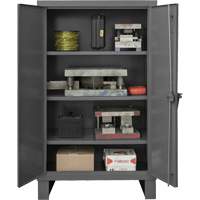 Extra Heavy-Duty Cabinet, Steel, 3 Shelves, 66" H x 60" W x 24" D, Grey R.M.G. Prévention