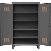 Heavy-Duty Outdoor Cabinet, Steel, 4 Shelves, 78" H x 60" W x 24" D, Grey R.M.G. Prévention