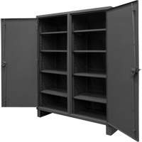 Extra Heavy-Duty Cabinet, Steel, 8 Shelves, 78" H x 72" W x 24" D, Grey R.M.G. Prévention