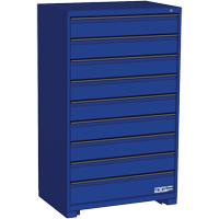 Modular Drawer Cabinet, 9 Drawers, 36" W x 24" D x 60" H, Blue R.M.G. Prévention