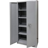 Armoire de rangement, Acier, 4 Tablettes, 66" h x 30" la x 15" P, Gris R.M.G. Prévention