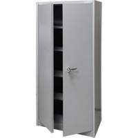 Armoire de rangement, Acier, 4 Tablettes, 66" h x 30" la x 15" P, Gris R.M.G. Prévention