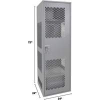 Gear Locker with Door, Steel, 24" W x 24" D x 72" H, Grey R.M.G. Prévention