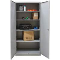 Armoires de rangement Hi-Boy, Acier, 4 Tablettes, 72" h x 36" la x 18" P, Gris R.M.G. Prévention