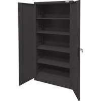 Storage Cabinet, Steel, 4 Shelves, 78" H x 36" W x 24" D, Black R.M.G. Prévention
