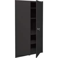 Storage Cabinet, Steel, 4 Shelves, 78" H x 36" W x 24" D, Black R.M.G. Prévention