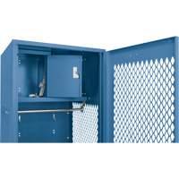 Gear Locker with Door, Steel, 24" W x 18" D x 72" H, Dark Blue R.M.G. Prévention