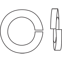 Rondelle d'arr&ecirc;t fendue, 1/4", Zinc jaune R.M.G. Prévention