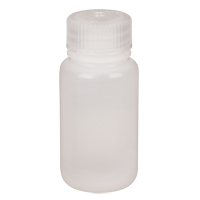 Bouteilles &agrave; large ouverture, Ronde, 2 oz, Plastique R.M.G. Prévention