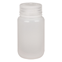 Bouteilles &agrave; large ouverture, Ronde, 4 oz, Plastique R.M.G. Prévention