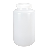 Wide-Mouth Bottles, Round, 1/2 gal., Plastic R.M.G. Prévention