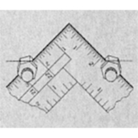 Fixations de calibre d'escalier pour &eacute;querres de charpente & &eacute;querres de charpentier R.M.G. Prévention