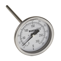 Thermom&egrave;tres bilames, Contact, Analogique, 50-550°F (0-260°C) R.M.G. Prévention