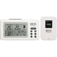 Thermom&egrave;tres int&eacute;rieurs/ext&eacute;rieurs avec horloge, Contact, Num&eacute;rique, 32 &agrave; 122°F (0 to 50°C) R.M.G. Prévention