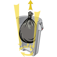 Contenants ronds Brute, Poly&eacute;thyl&egrave;ne, 44 gal. US R.M.G. Prévention