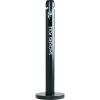 Smokers' Pole Cigarette Receptacle, Free-Standing, Aluminum, 41" Height R.M.G. Prévention