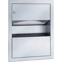 Combinaisons distributeurs d'essuie-mains & poubelle, Manuel, 14" la x 4" p x 28" h R.M.G. Prévention