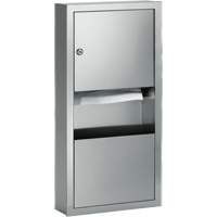 Combinaisons distributeurs d'essuie-mains & poubelle, Manuel, 14" la x 4" p x 28" h R.M.G. Prévention