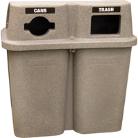 Contenants de recyclage Bullseye, Bord de rue, Plastique, 2 x 22 gal. US R.M.G. Prévention