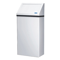 Wall-Mounted Waste Receptacle, Steel, 13.2 US gal. R.M.G. Prévention