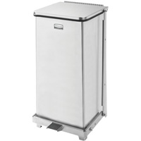 Defenders&reg; Square Step Can with Liner, Stainless Steel, 6.5 US gal. Capacity R.M.G. Prévention