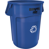 BRUTE&reg; Round Recycling Containers, Bulk, Plastic, 44 US gal. R.M.G. Prévention
