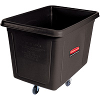 Bulk Cube Truck, Polyethylene, 48" L x 34-1/16" W x 36-1/2" H, 20 cu.ft. Volume, 600 lbs. Capacity R.M.G. Prévention