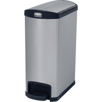 Slim Jim&reg; Waste Container, Stainless Steel, 13 US gal. Capacity R.M.G. Prévention