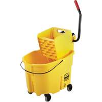 WaveBrake&reg; Mop Bucket & Wringer Combo Pack, Side Press, 8.75 US Gal.(35 Quart), Yellow R.M.G. Prévention
