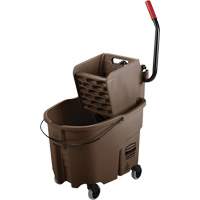 WaveBrake&reg; Mop Bucket & Wringer Combo Pack, Side Press, 8.75 US Gal.(35 Quart), Brown R.M.G. Prévention