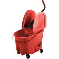 WaveBrake&reg; Mop Bucket & Wringer Combo Pack, Down Press, 8.75 US Gal.(35 Quart), Red R.M.G. Prévention
