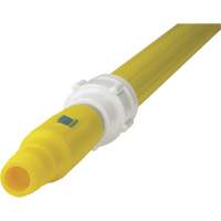 Manche de brosse pour plateforme, Brosse/Support &agrave; tampon, Jaune, T&eacute;lescopique, 62"-113" lo R.M.G. Prévention