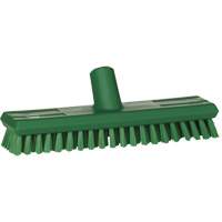 Brosse lave-pont aliment&eacute;e en eau, Crins Extra-ferme, 10-3/4", Polyester, Vert R.M.G. Prévention