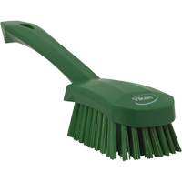 Brosse &agrave; r&eacute;curer avec manche court, Soies Ferme, Longueur de 10", Vert R.M.G. Prévention
