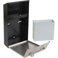 Cendrier, Montage mural, Acier inoxydable, Capacit&eacute; 1 Litre, Hauteur 11-4/5" R.M.G. Prévention