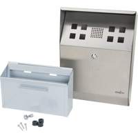 Cendrier, Montage mural, Acier inoxydable, Capacit&eacute; 1 Litre, Hauteur 11-4/5" R.M.G. Prévention