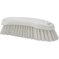 Large Angled Hand Brush, Stiff Bristles, 8" Long, White R.M.G. Prévention