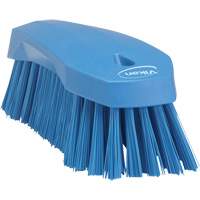 Large Angled Hand Brush, Stiff Bristles, 8" Long, Blue R.M.G. Prévention