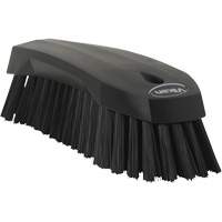 Large Angled Hand Brush, Stiff Bristles, 8" Long, Black R.M.G. Prévention