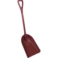 One-Piece Metal Detectable Shovel, 13-3/4" x 17" Blade, 42-1/2" Length, Plastic, Red R.M.G. Prévention