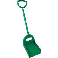 Double Grip Wide Shovel, 14" x 18" Blade, 47-1/2" Length, Plastic, Green R.M.G. Prévention