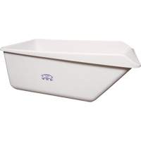 Angled Dump Tub with Drain, Plastic, White R.M.G. Prévention