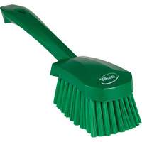 Short-Handled Washing Brush, Soft Bristles, 10-1/2" Long, Green R.M.G. Prévention