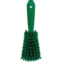 Short-Handled Washing Brush, Soft Bristles, 10-1/2" Long, Green R.M.G. Prévention