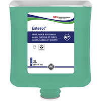Estesol&reg; Hand, Hair and Body Cleaner, 2 L, Rain Forest, Plastic Cartridge R.M.G. Prévention