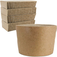 Kraft Coffee Cup Sleeves, Paper, 12 oz. - 20 oz., Brown R.M.G. Prévention