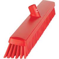 Heavy-Duty Push Broom, Fine/Stiff Bristles, 24", Red R.M.G. Prévention