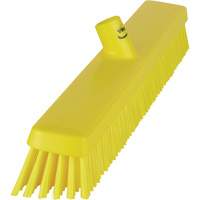 Heavy-Duty Push Broom, Fine/Stiff Bristles, 24", Yellow R.M.G. Prévention