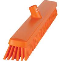 Heavy-Duty Push Broom, Fine/Stiff Bristles, 24", Orange R.M.G. Prévention
