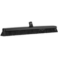 Heavy-Duty Push Broom, Fine/Stiff Bristles, 24", Black R.M.G. Prévention